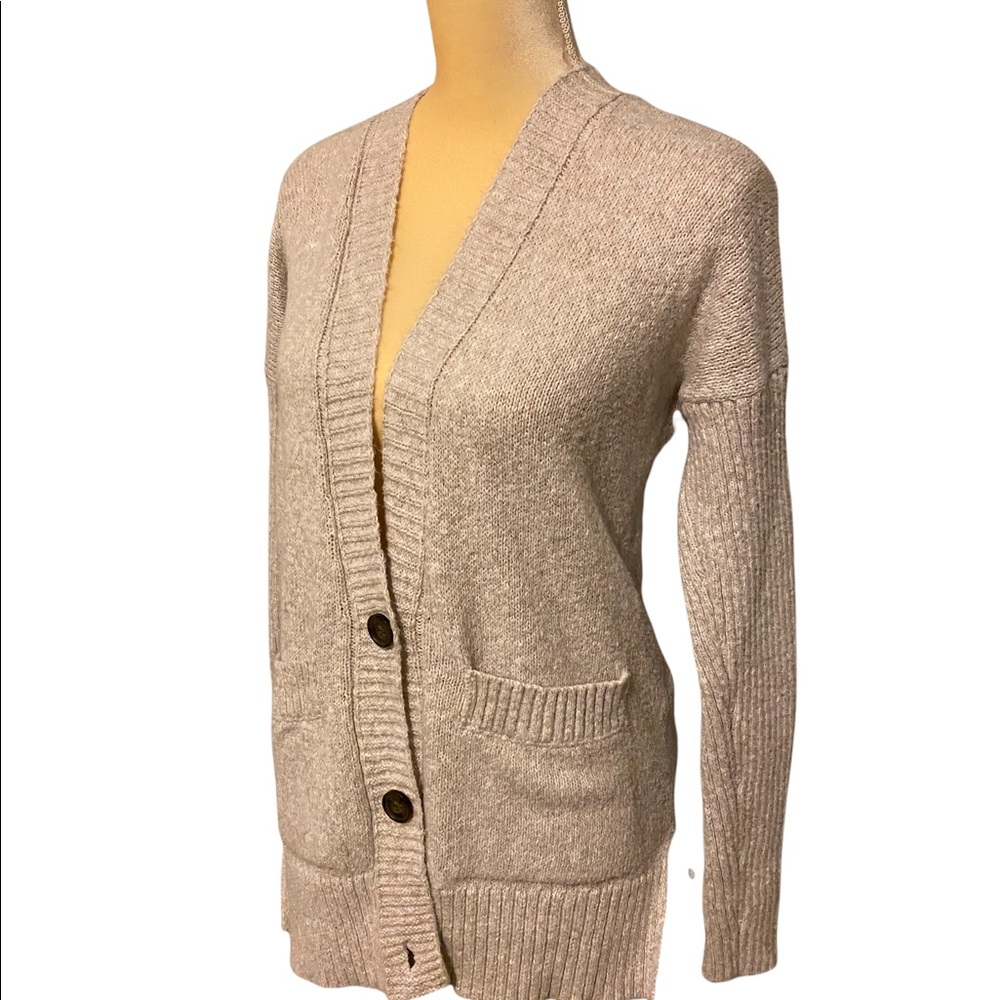 COPY - Hollister cozy tan v-neck button cardigan - Size medium